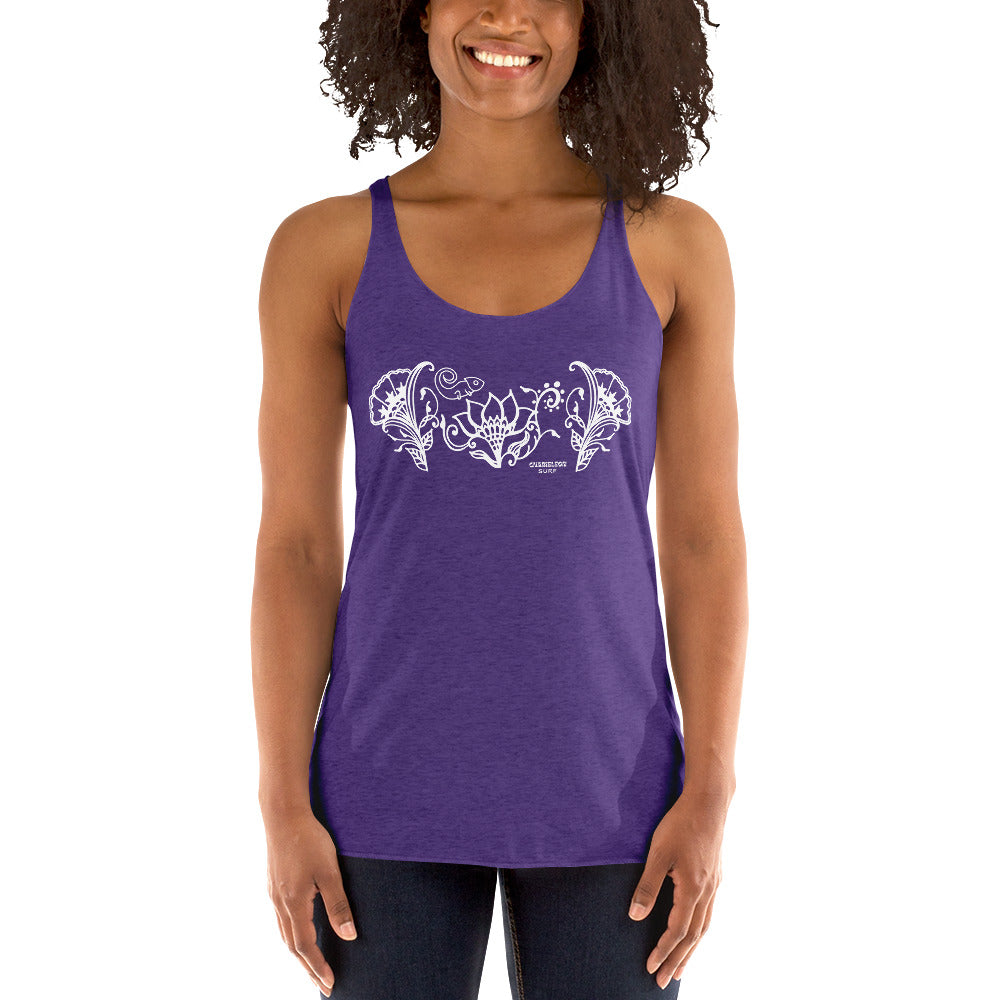 Chameleon Flowers Women's Racerback Tank