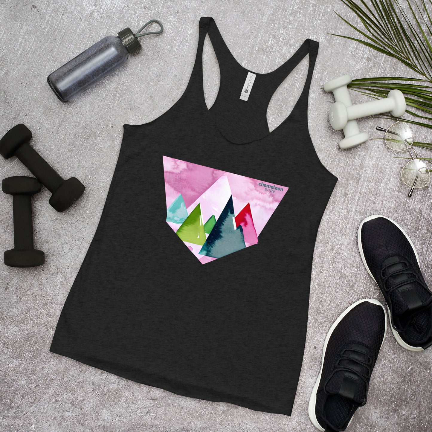 Pink Sunset Mountains Women's Racerback Tank