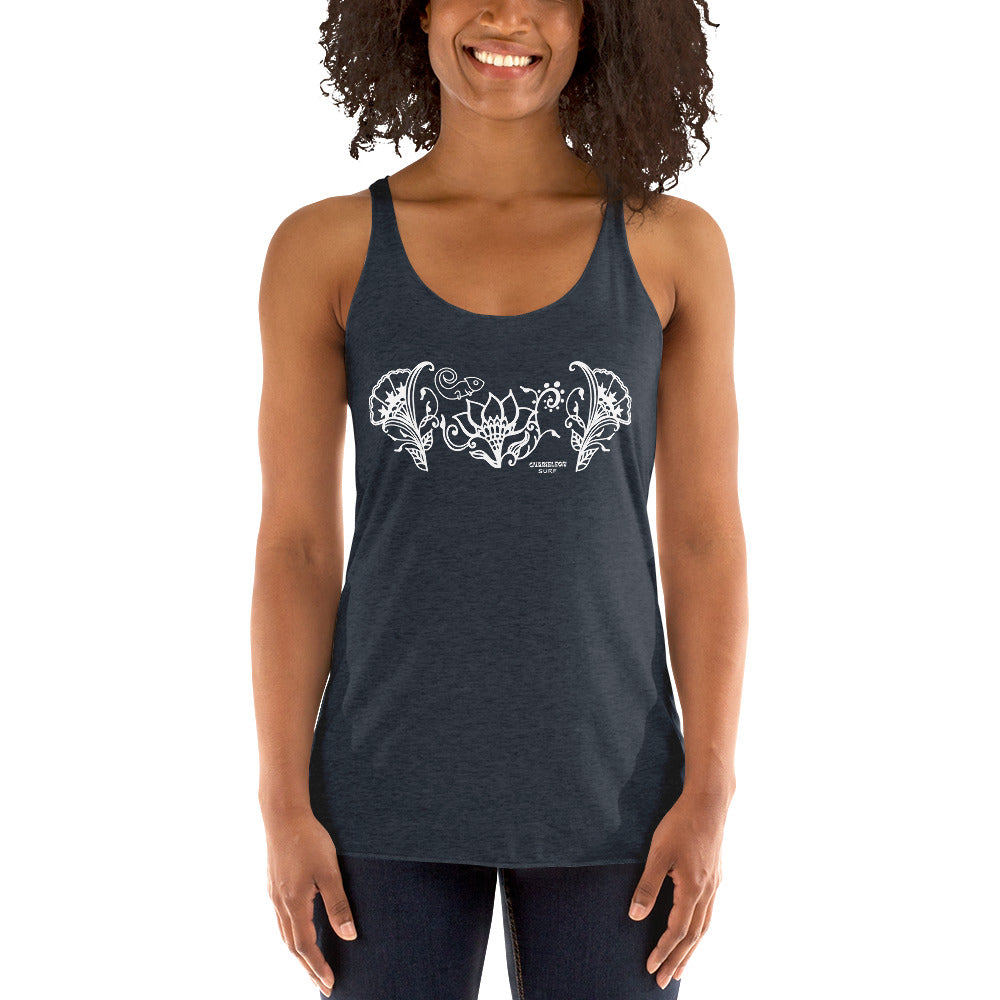 Chameleon Flowers Women's Racerback Tank