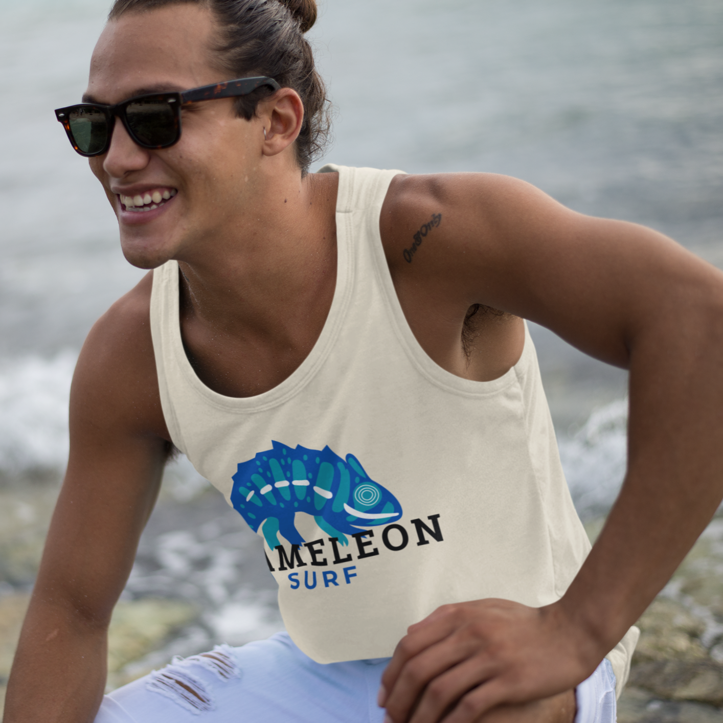 Blue Chameleon Surf Men's Tank Top