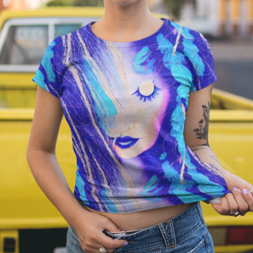 Blue Bohemian Goddess Women's T-shirt